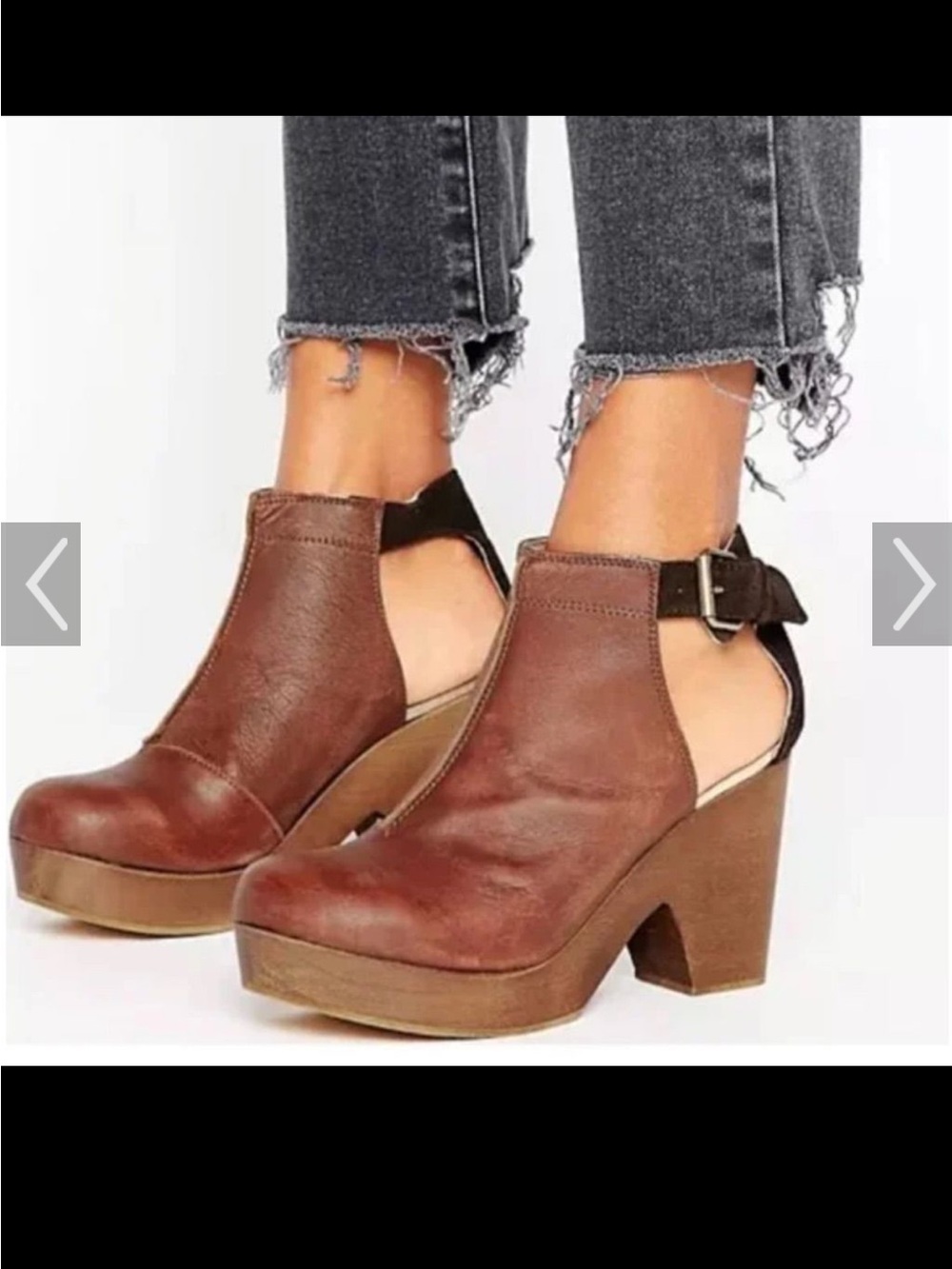 Free people amber orchard wood platform clog
